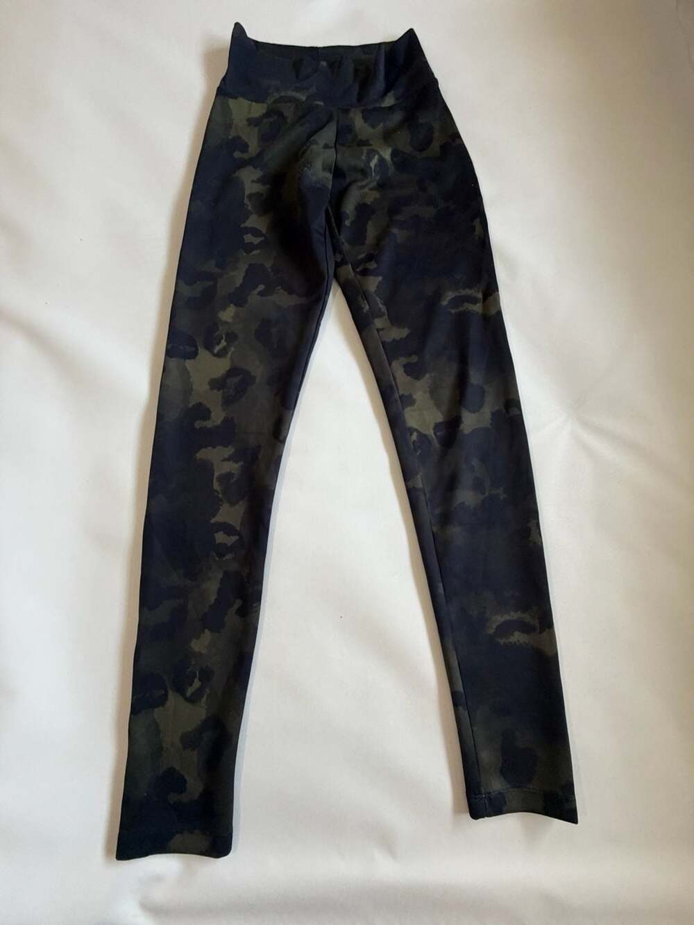 YAYA Women Camo Leggings S Green Black Stretch Athleisure Y2K Sporty Gym